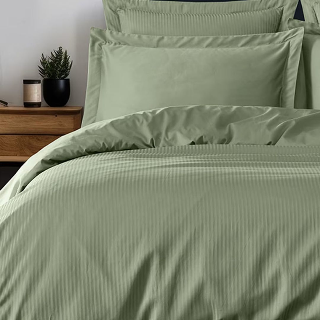 linge de lit vert sauge