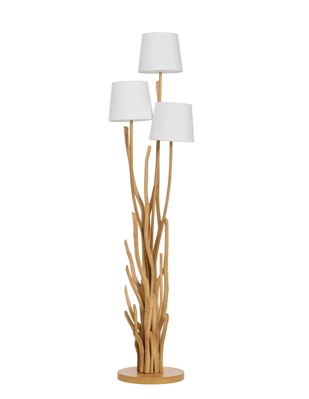 lampadaire en bois flotté
