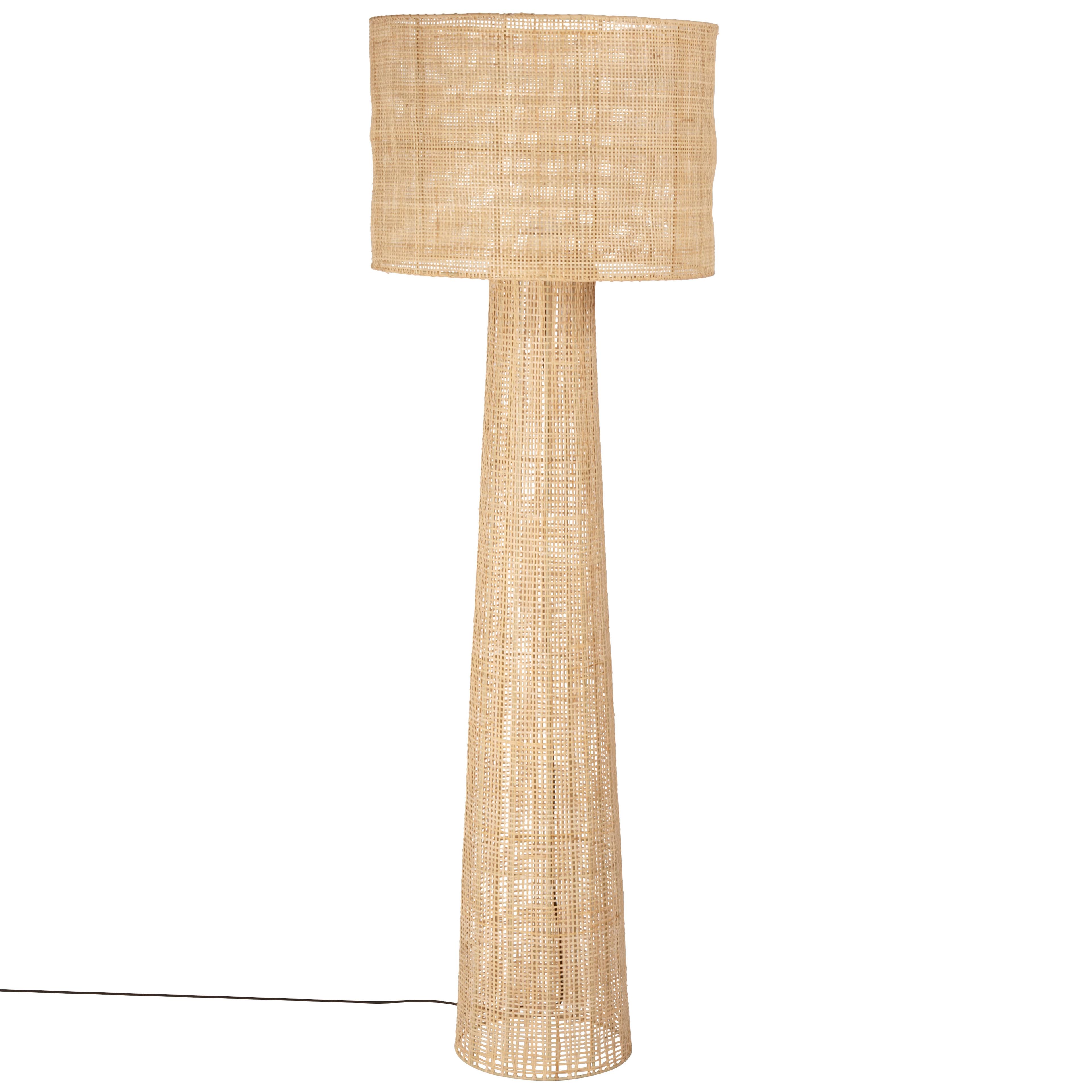 Lampadaire en rotin tressé H150