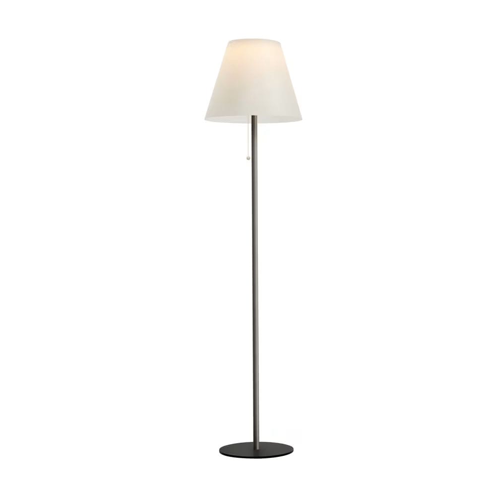 Lampadaire solaire avec batterie rechargeable et structure grise