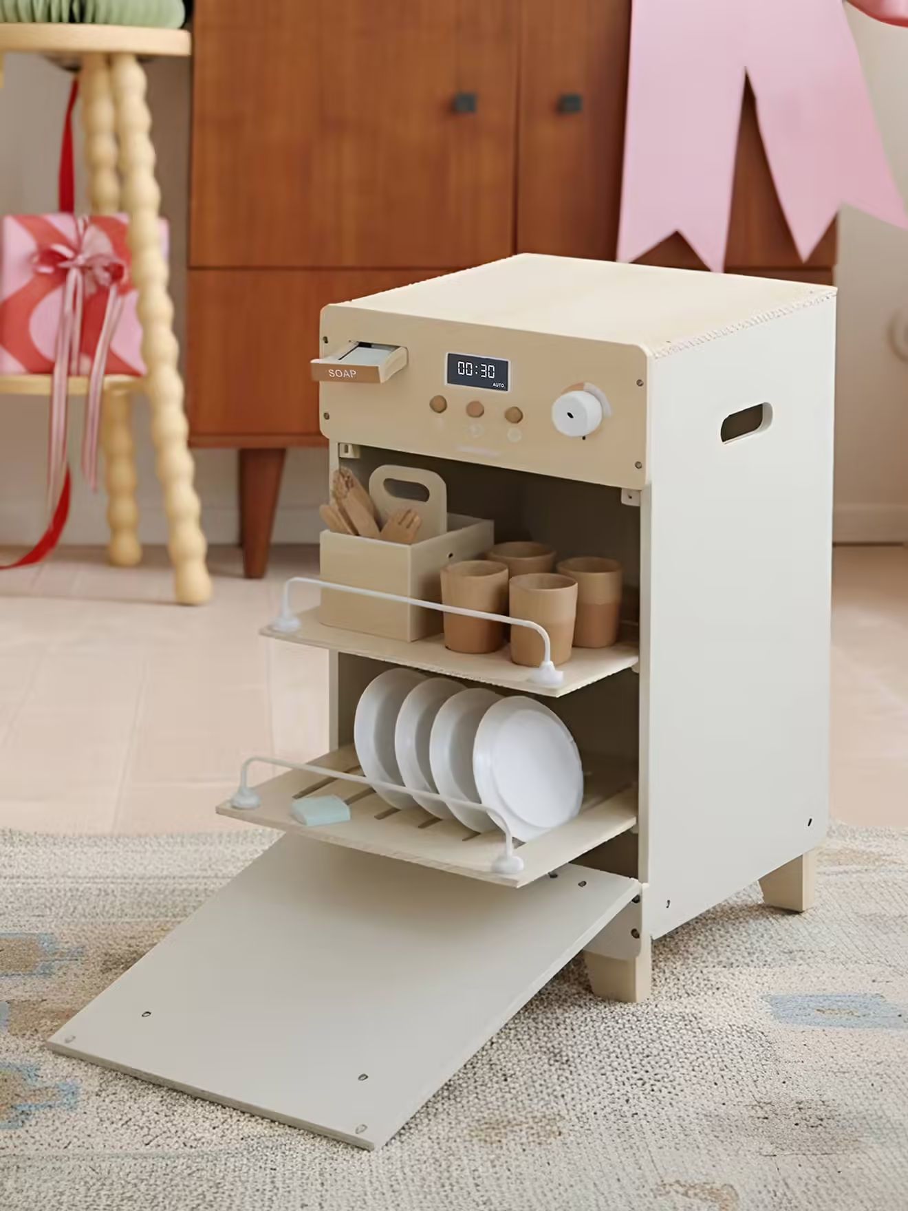 lave vaisselle en bois