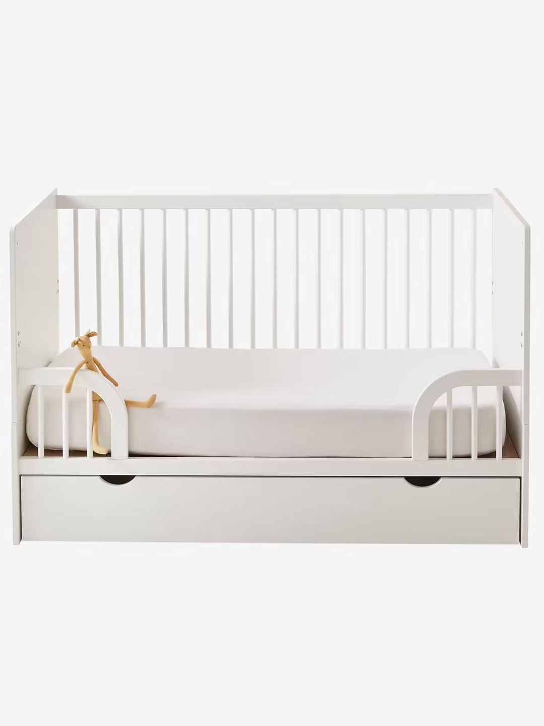 lit bebe 2 ans evolutif blanc sans barriere
