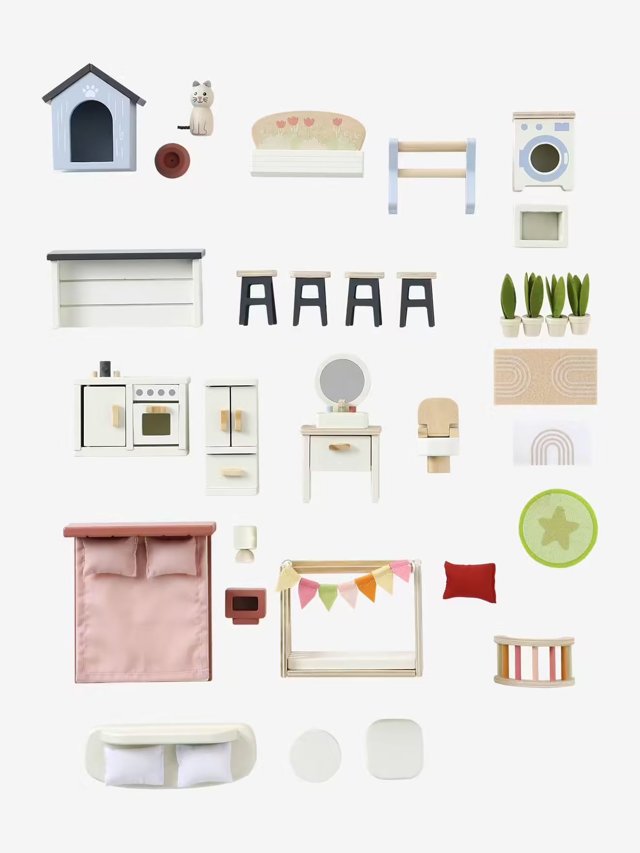 accessoires maison poupeé bois