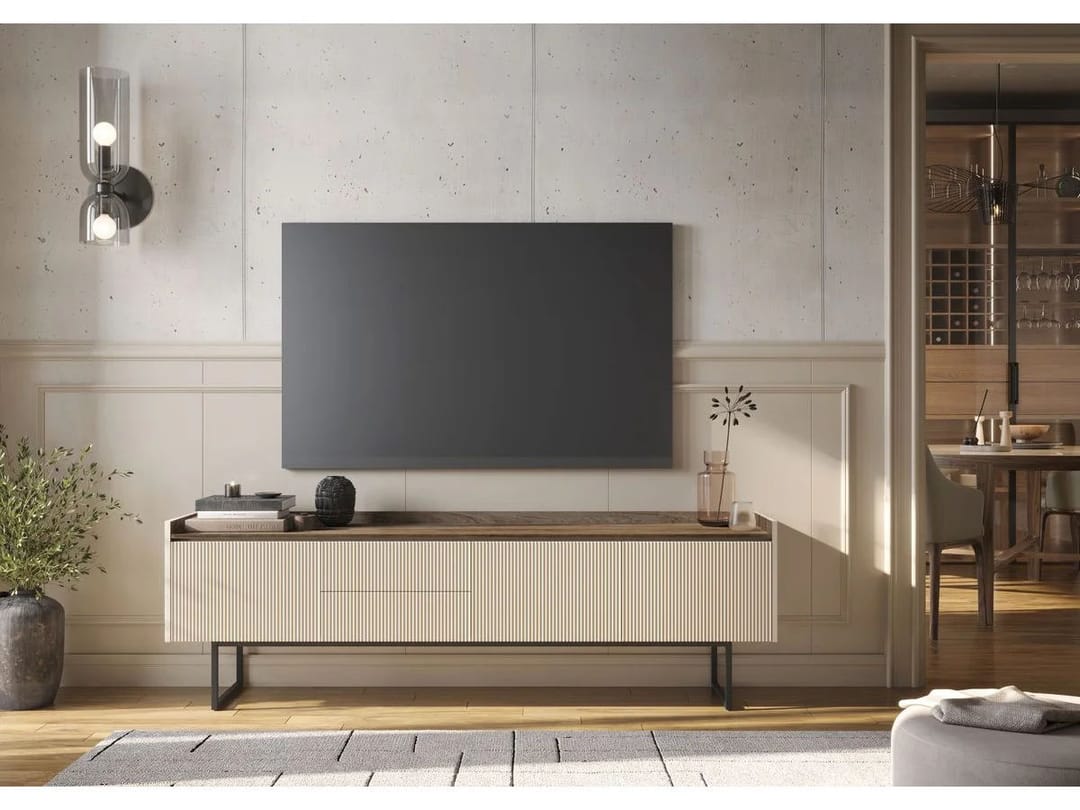 meuble tele avec tasseaux et led