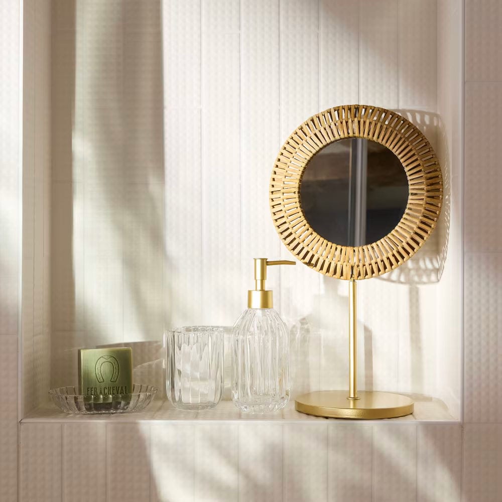 miroir à poser doré