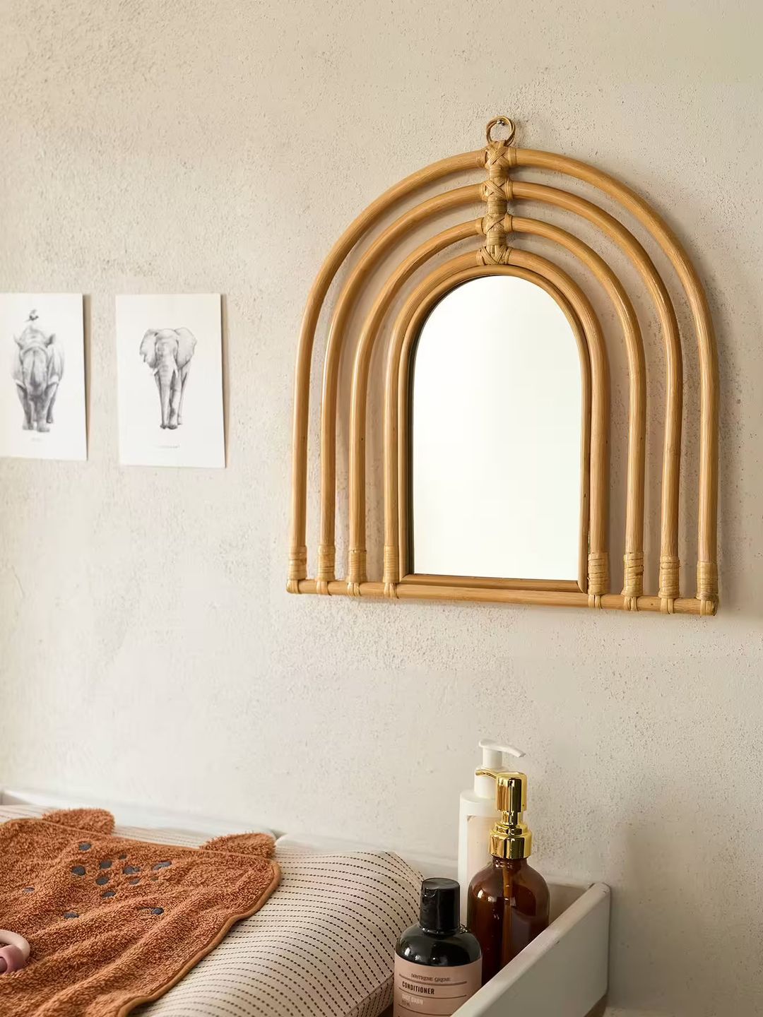 miroir rotin decoration chambres bébé