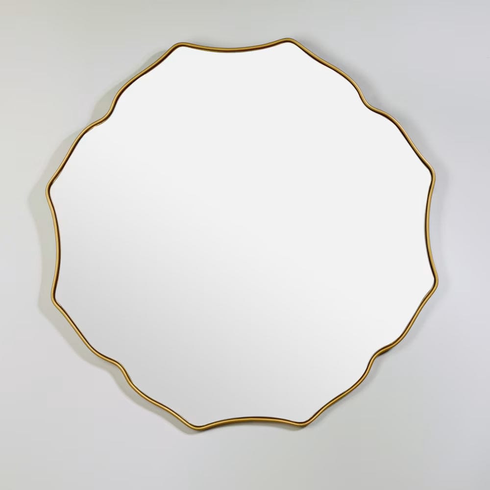 miroir destructuré dorée