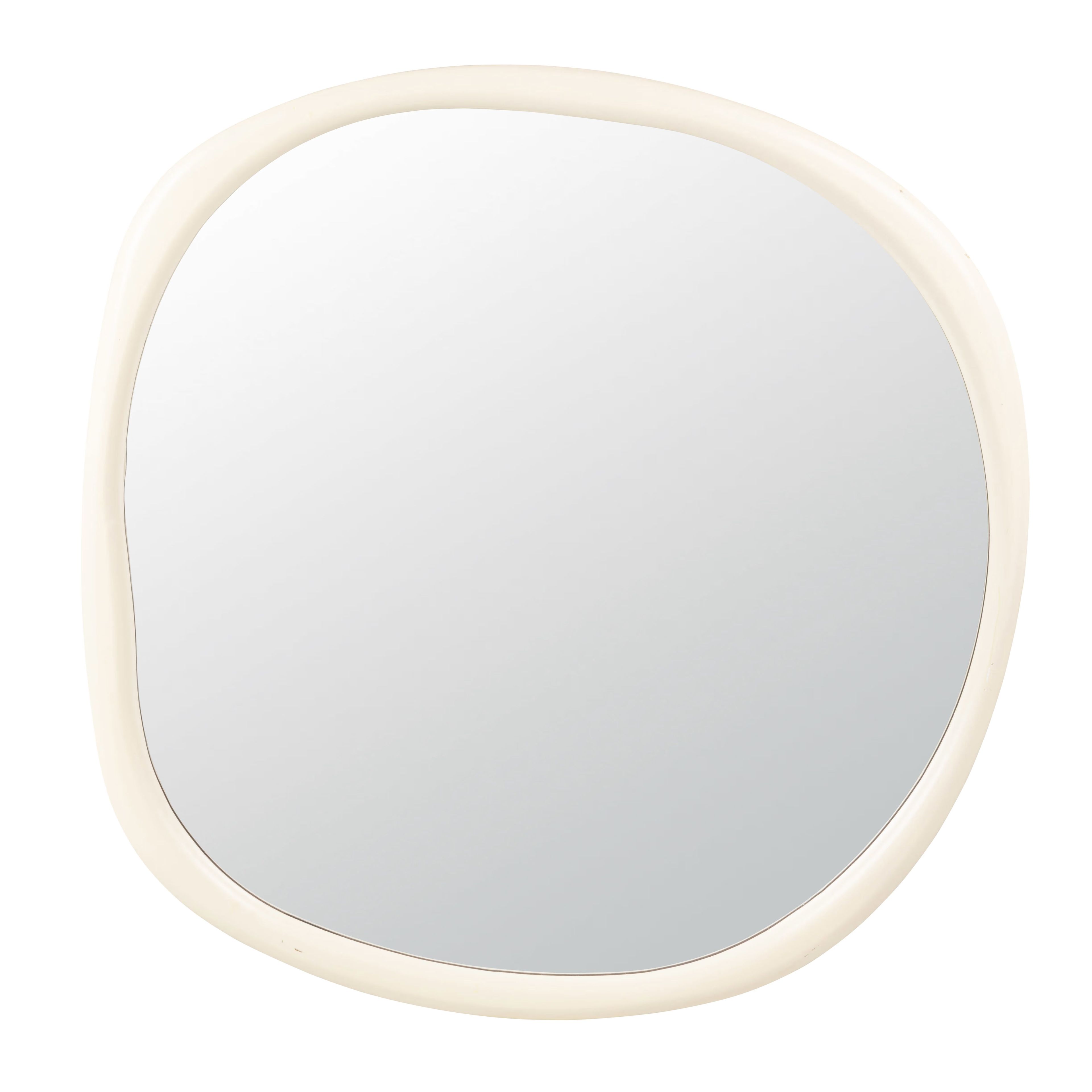 miroir organique blanc 75x76