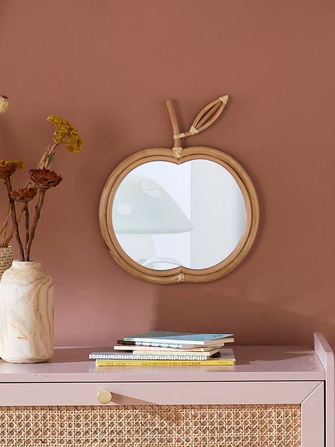 miroir rotin