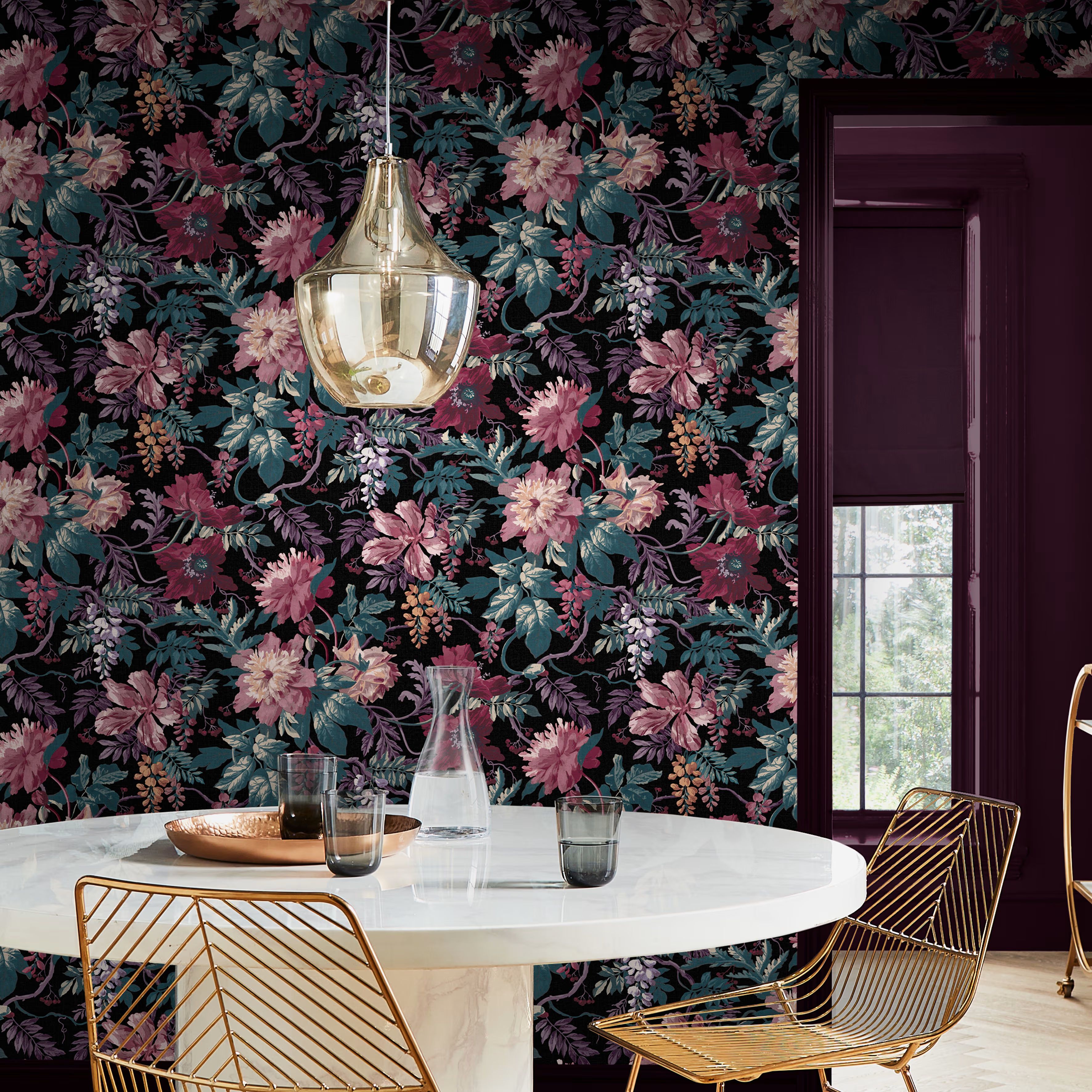 papier peint fleurs