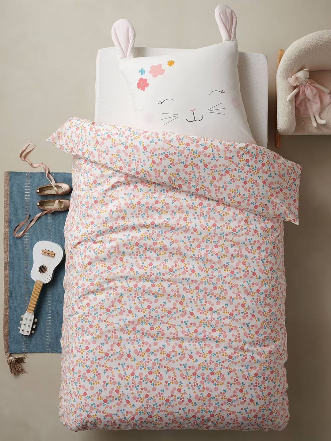 housse de couette avec lapin pour fillette