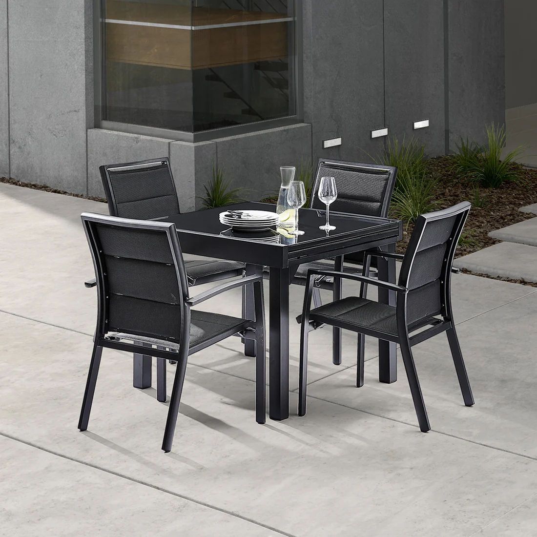 table de jardin aluminium extensible
