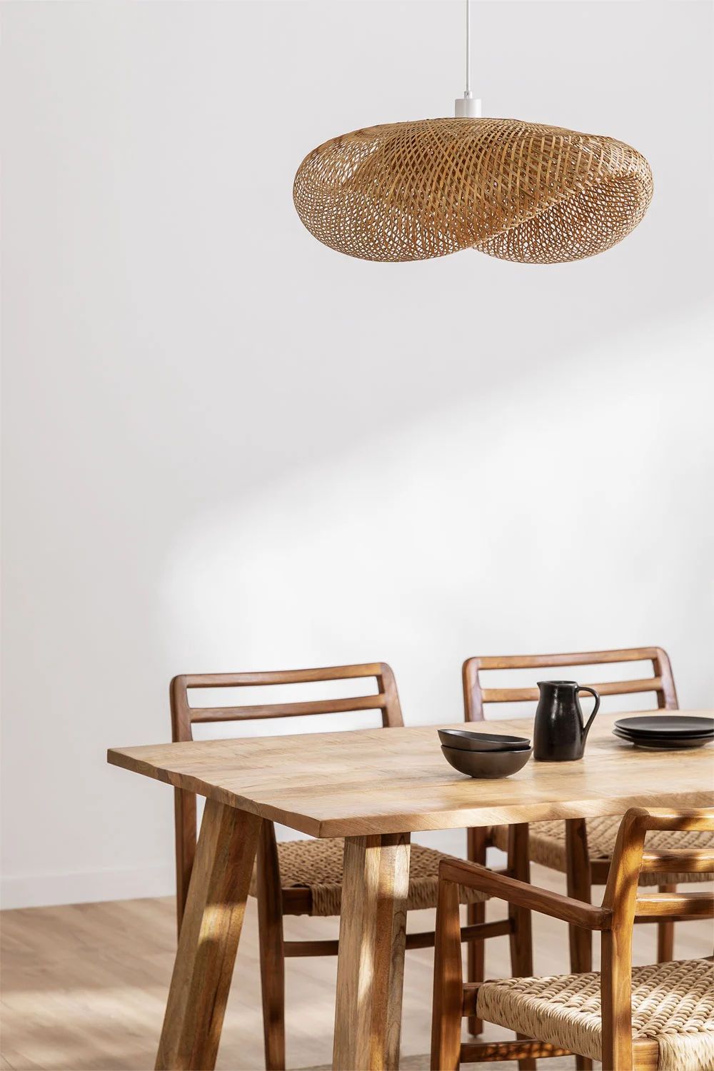 plafonnier bambou