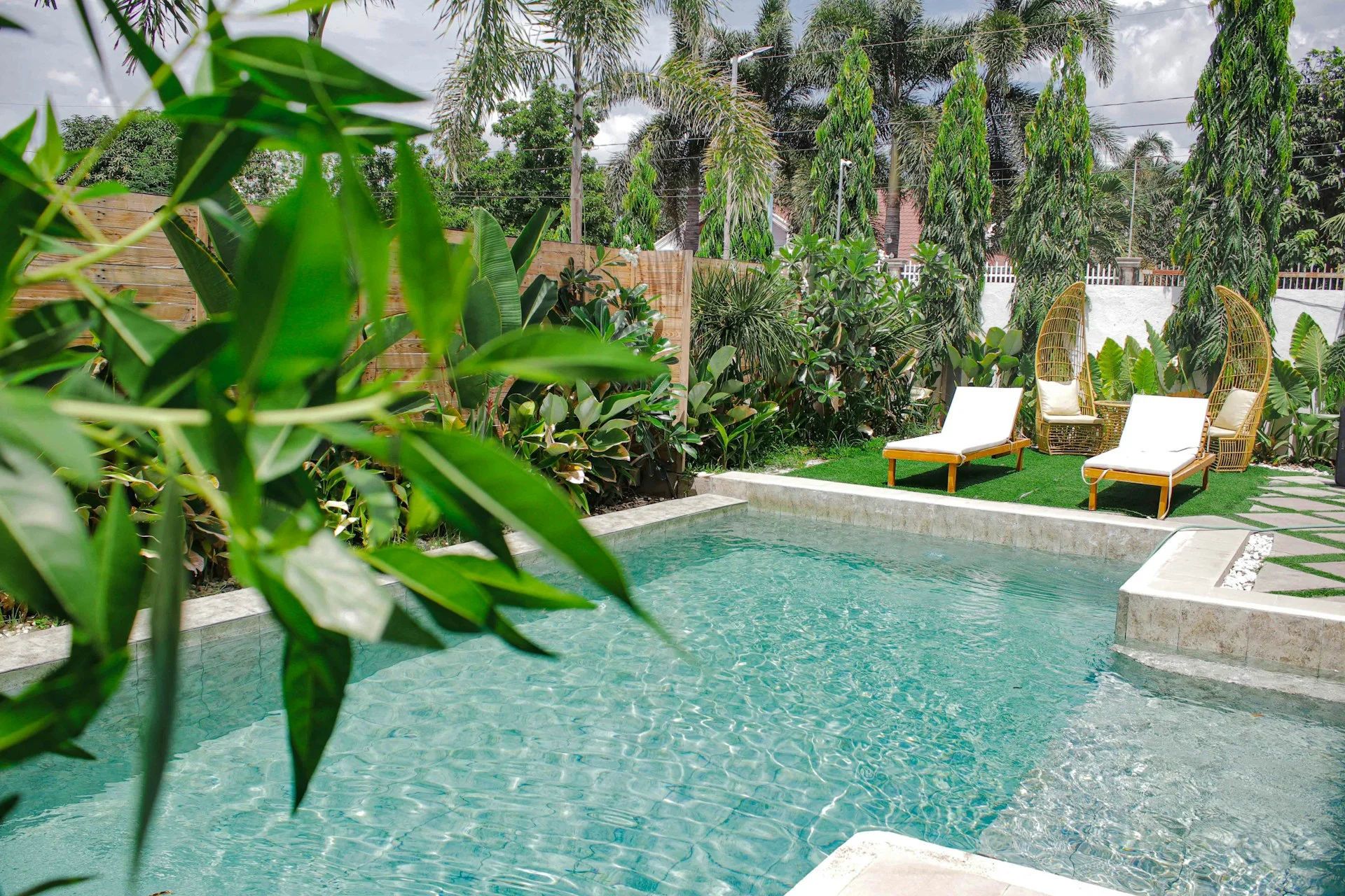 plantes autour piscine