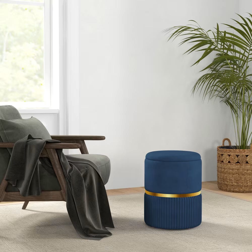 pouf pour coin lecture en velours rose