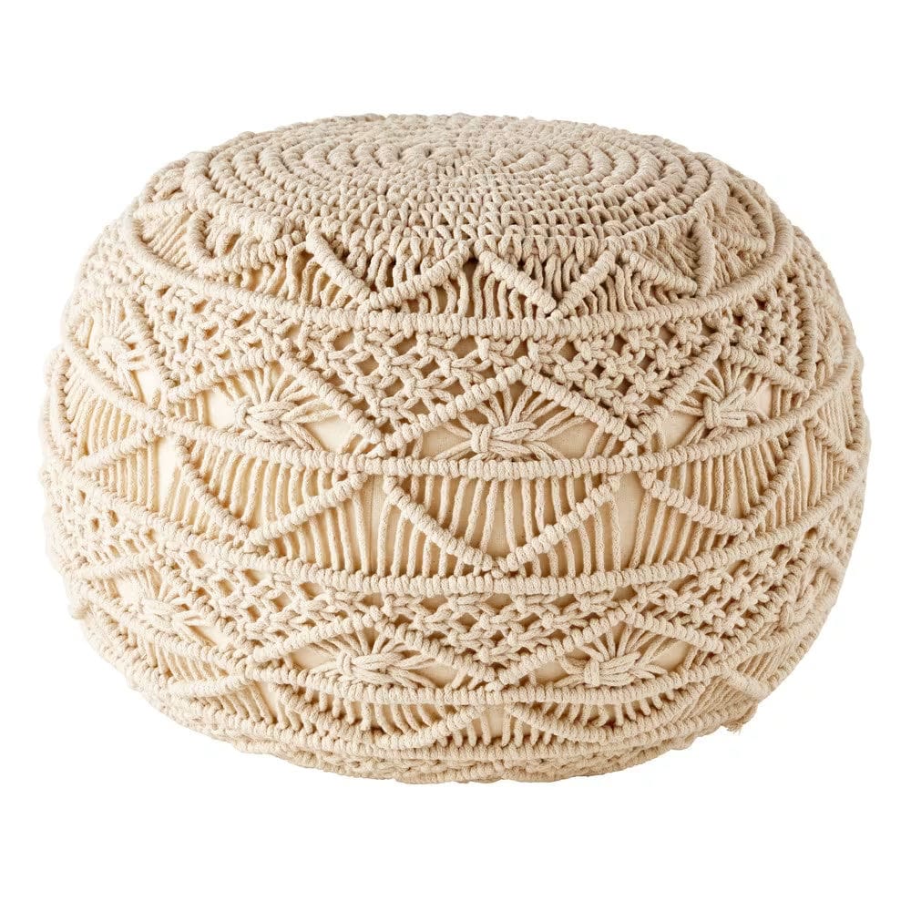 pouf en macramé