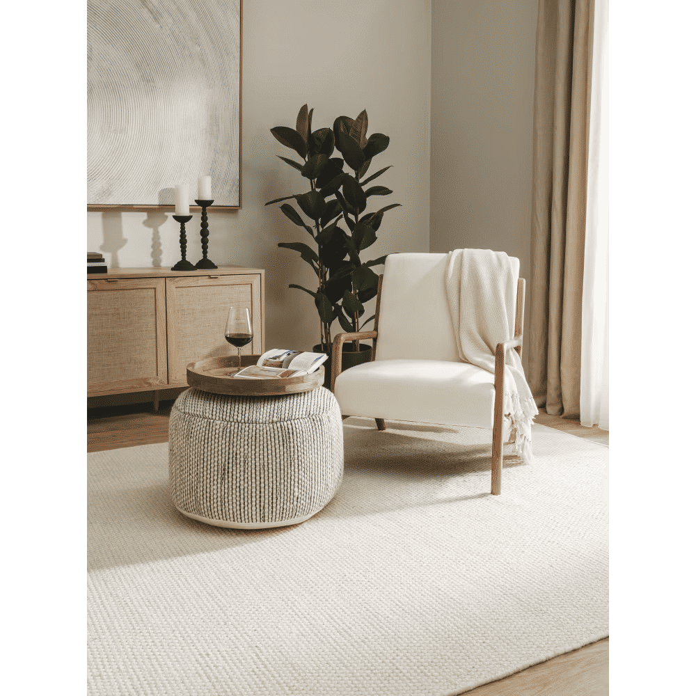 pouf en laine fait main maisons du monde