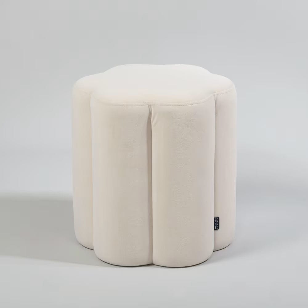 pouf fleur en velours maison du monde