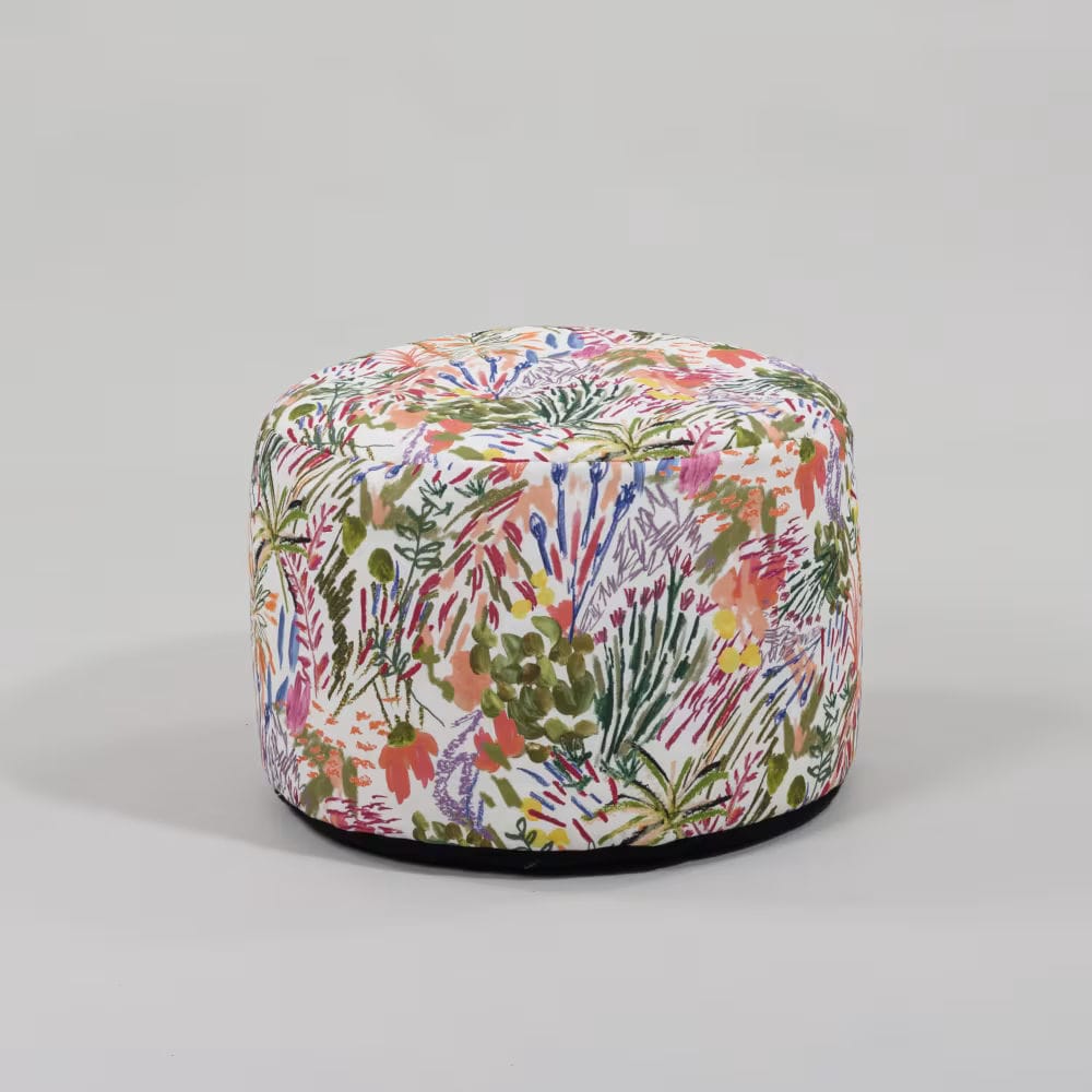 pouf mou multicolore