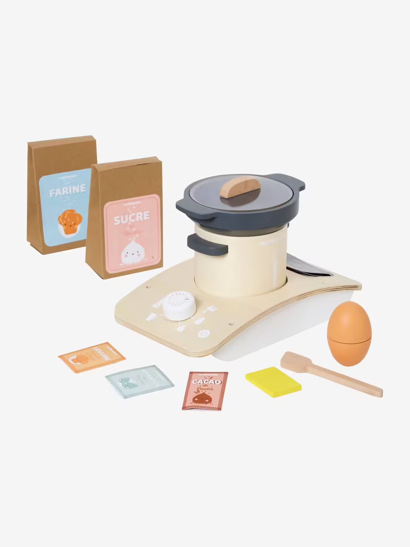 robot de cuisine en bois