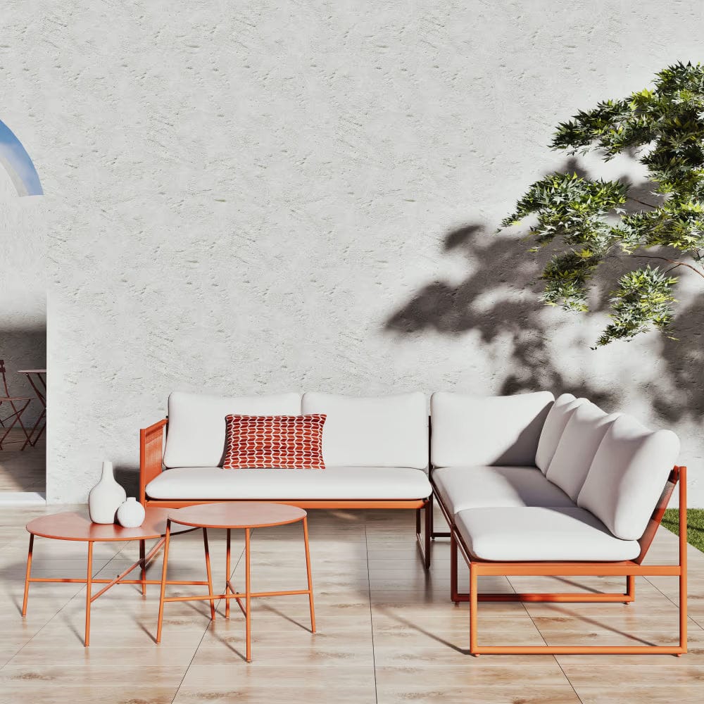 Salon de jardin terracotta