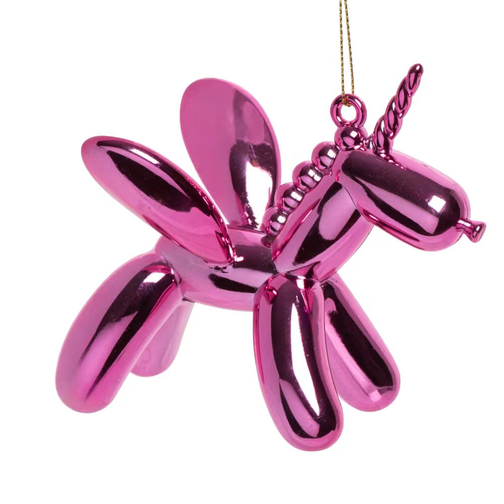 deco de noël licorne rose fuschia