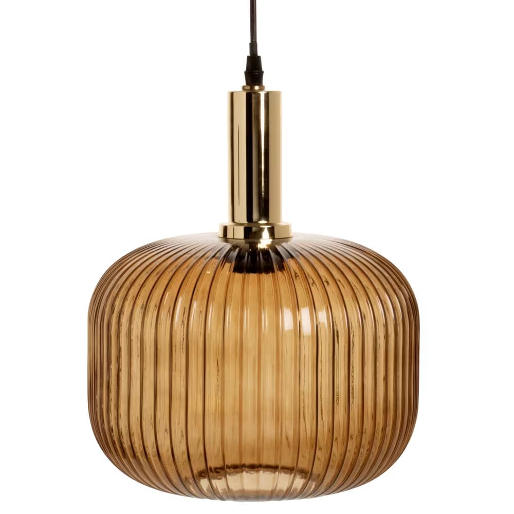 suspension en verre ambré