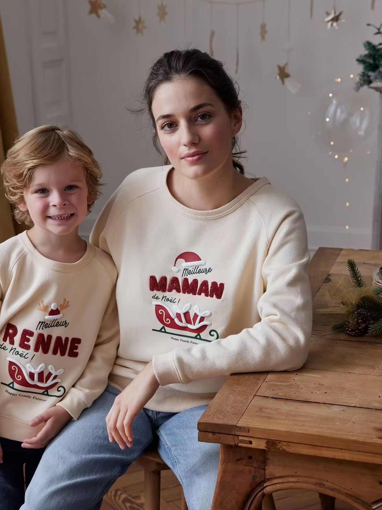 pull de noel famille