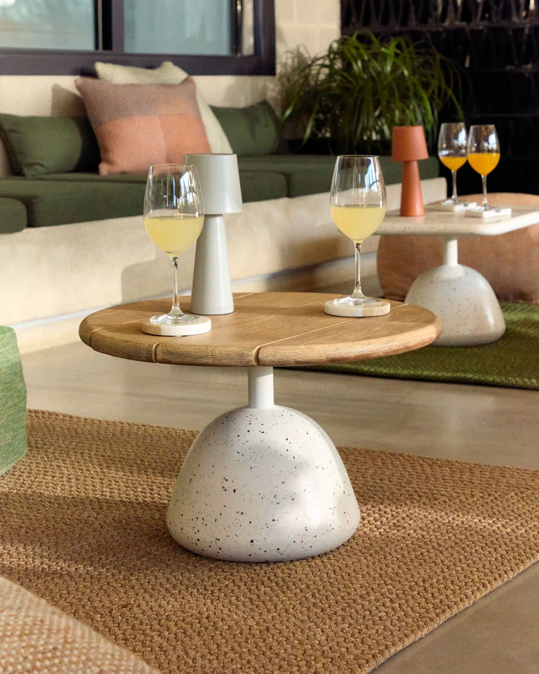 table basse en terrazzo