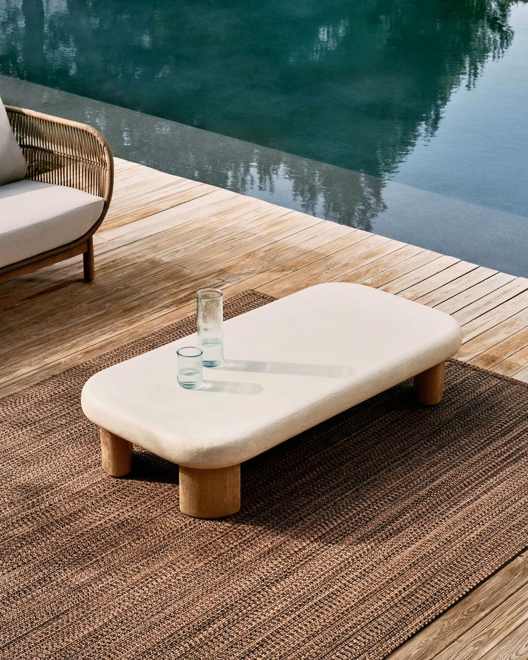 table beton et bois acacia