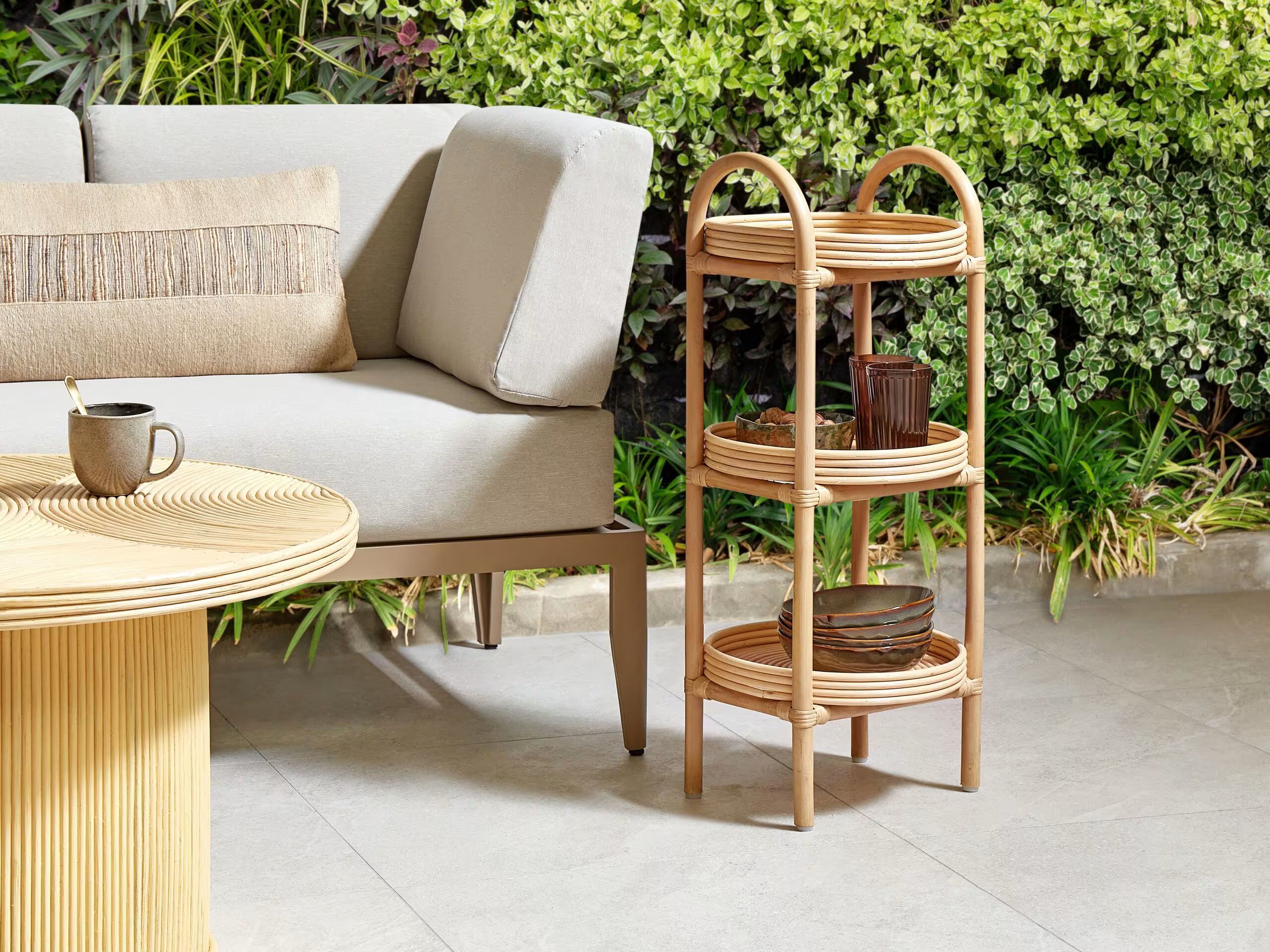 Table d'appoint rotin naturel