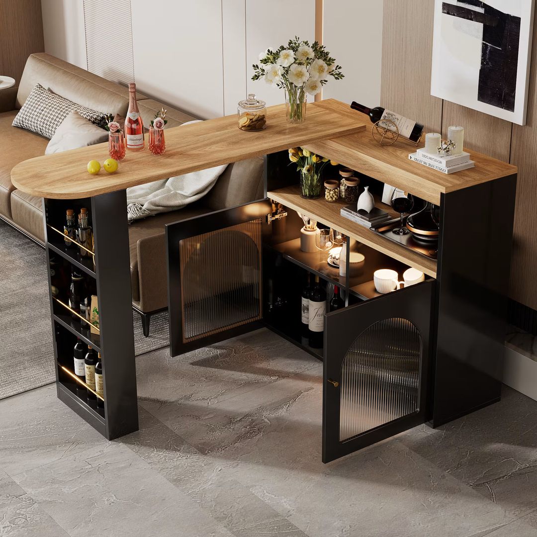 bar avec bande lumineuse led
