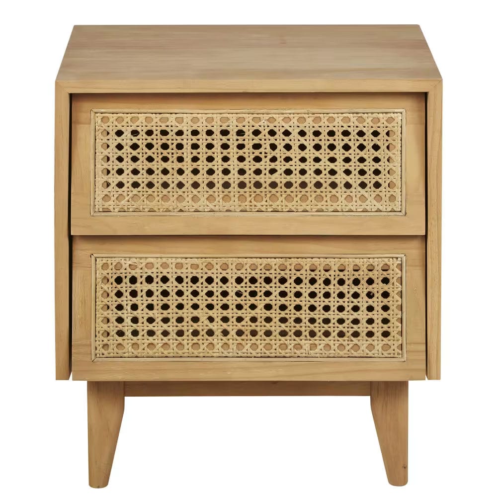 table de chevet en rotin