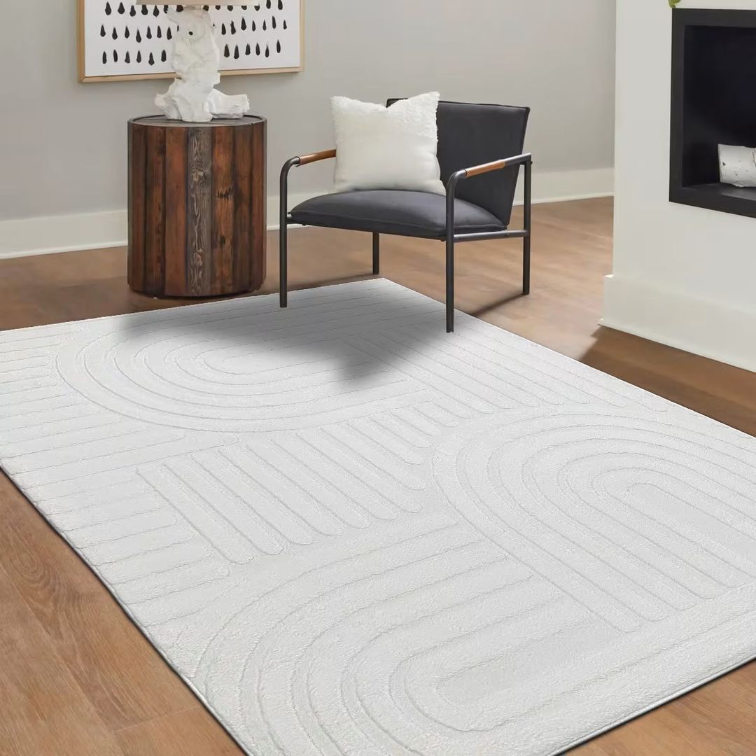 Tapis à relief blanc extra-doux