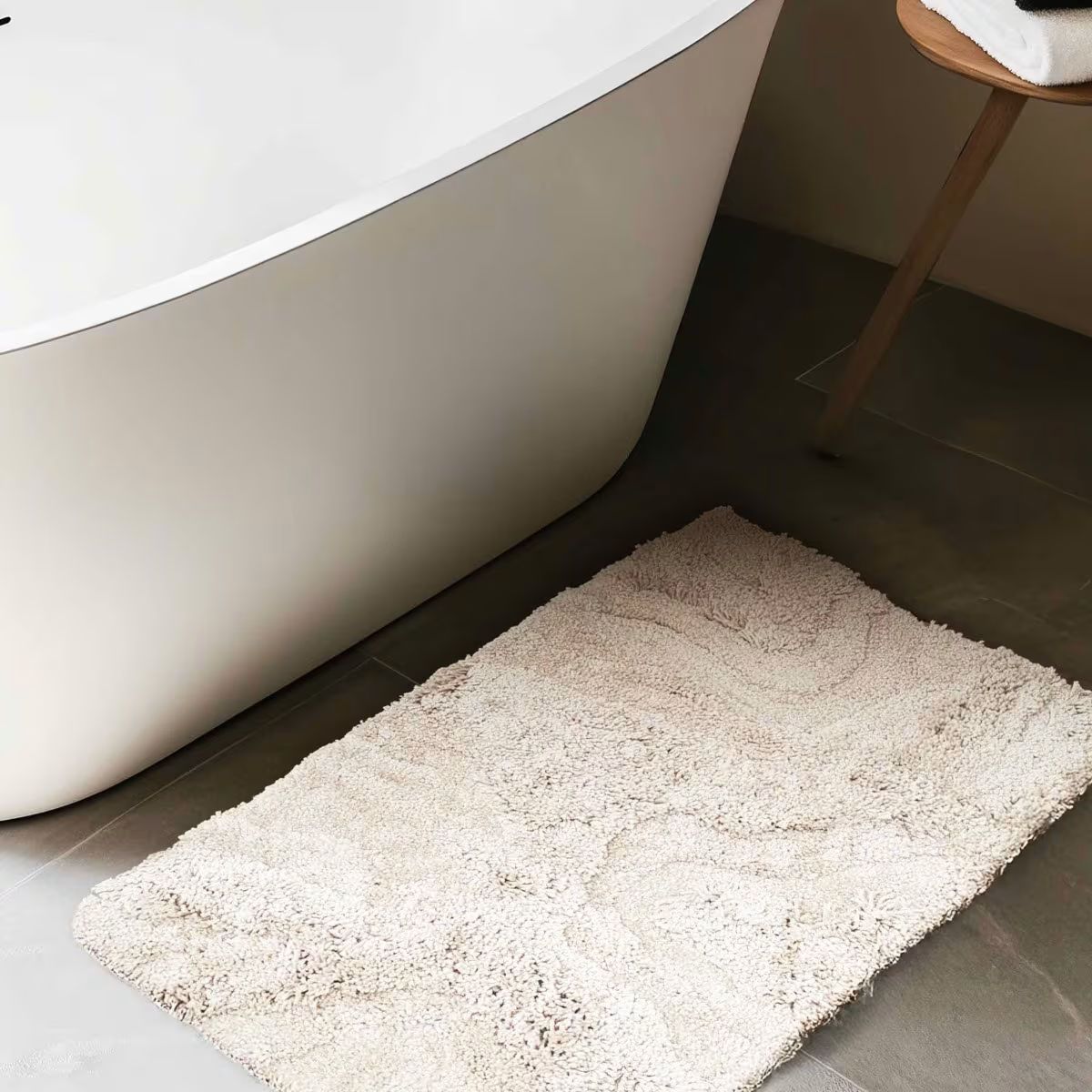 Tapis doux & épais de bain naturel 120x170 cm