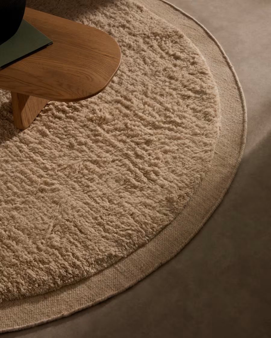 tapis rond en laine pour salon