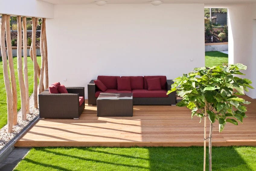 terrasse en bois sur plots