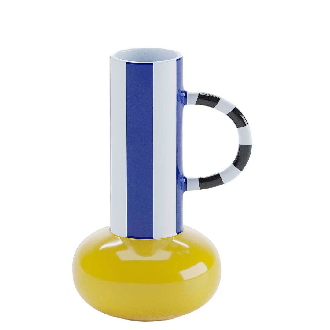 Vase décoratif en céramique avec poignée