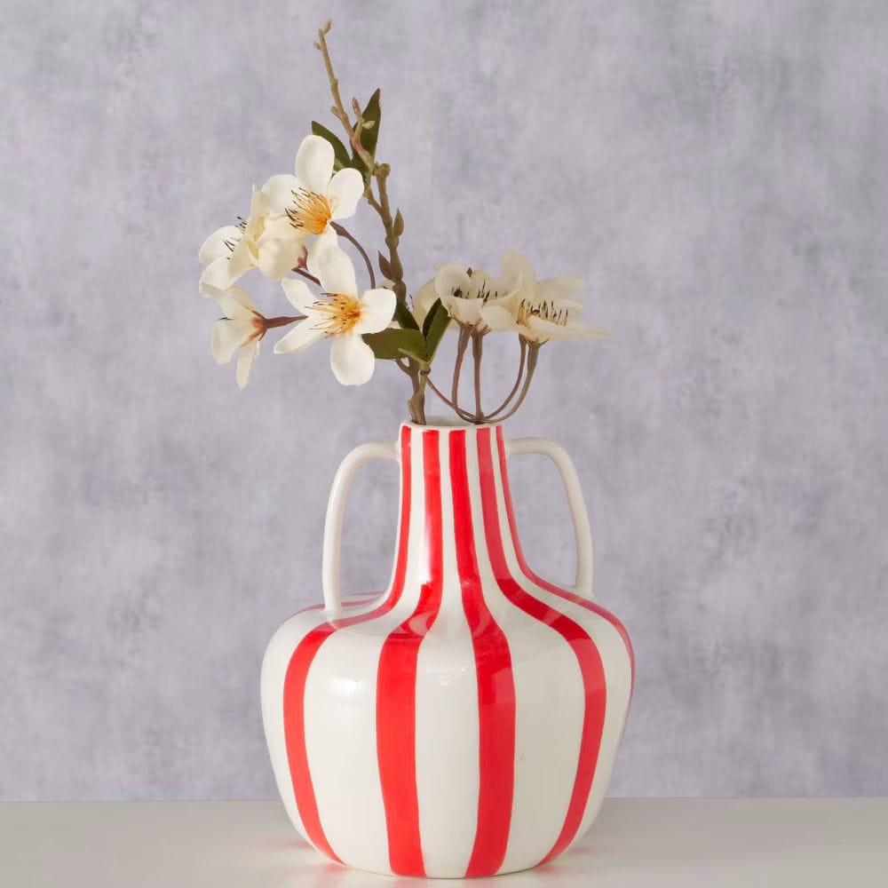 vase design rouge et blanc
