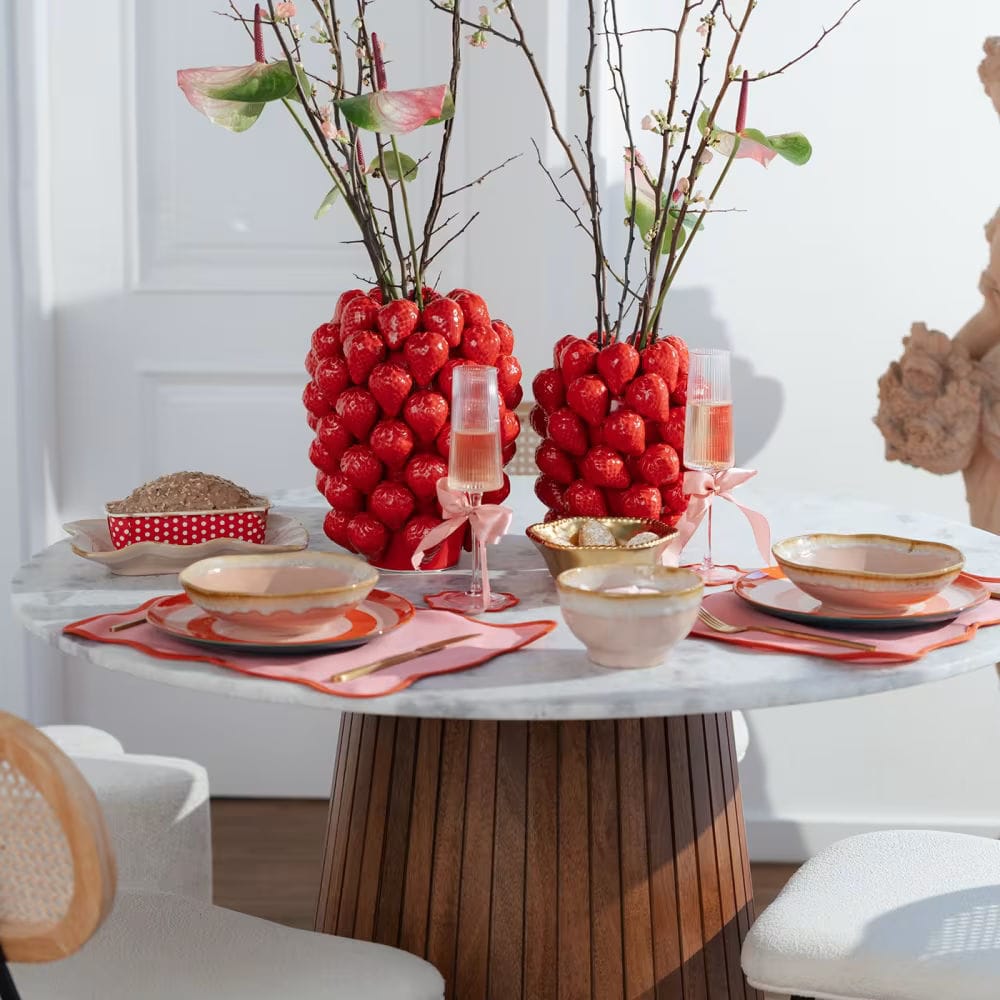 vase fraise en porcelaine