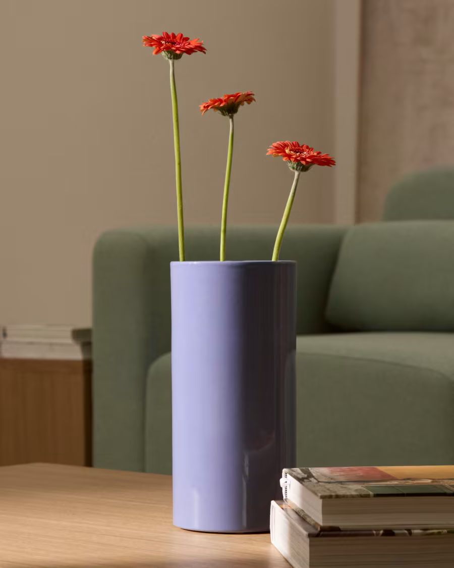vase en céramique violette