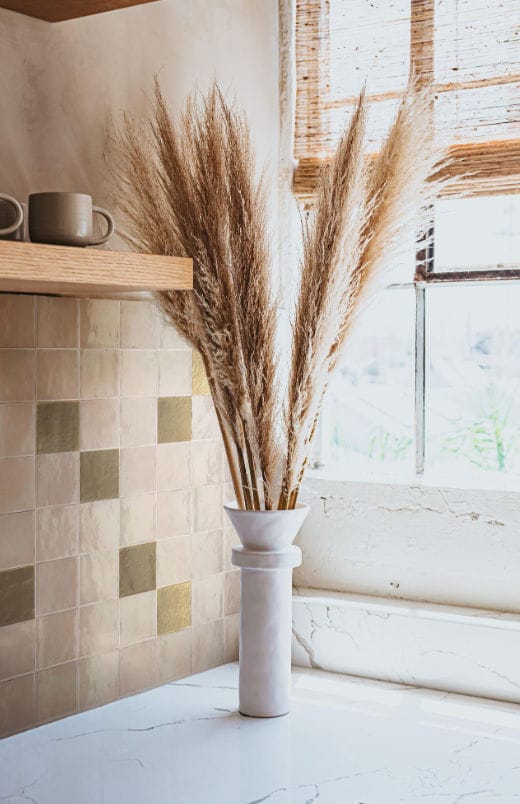 carrelage vert foncé effet zellige