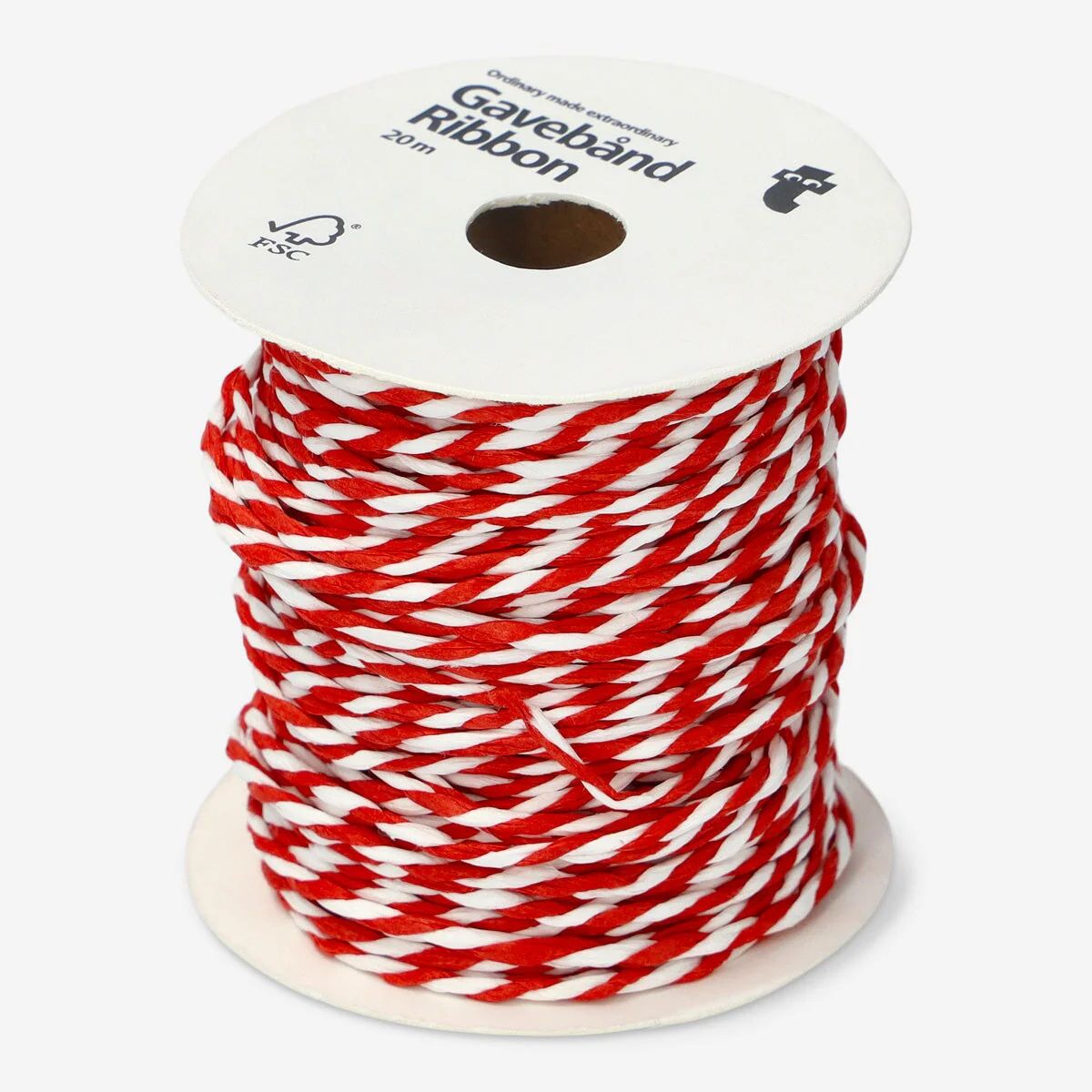 bobine fil rouge et blanc pour cadeaux